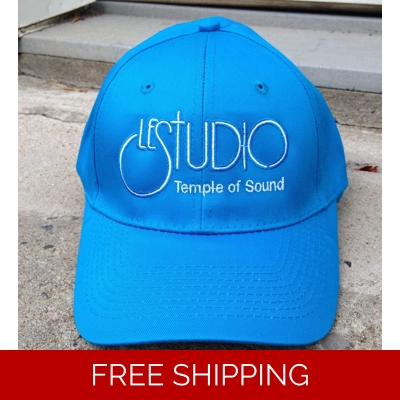 Le Studio Baseball Hat Teal White Front Logo TOS